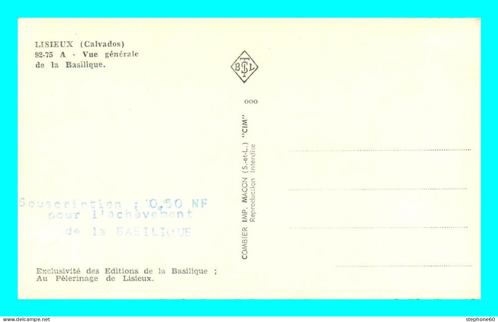 A864 / 207 14 - LISIEUX Vue Générale De La Basilique - Lisieux