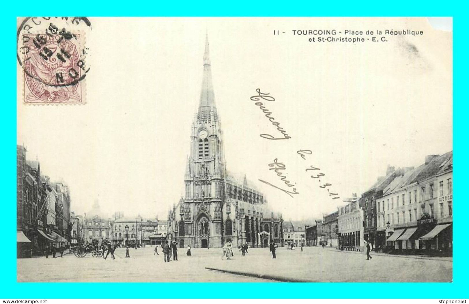 A862 / 009 59 - TOURCOING Place De La République Et St Christophe - Tourcoing