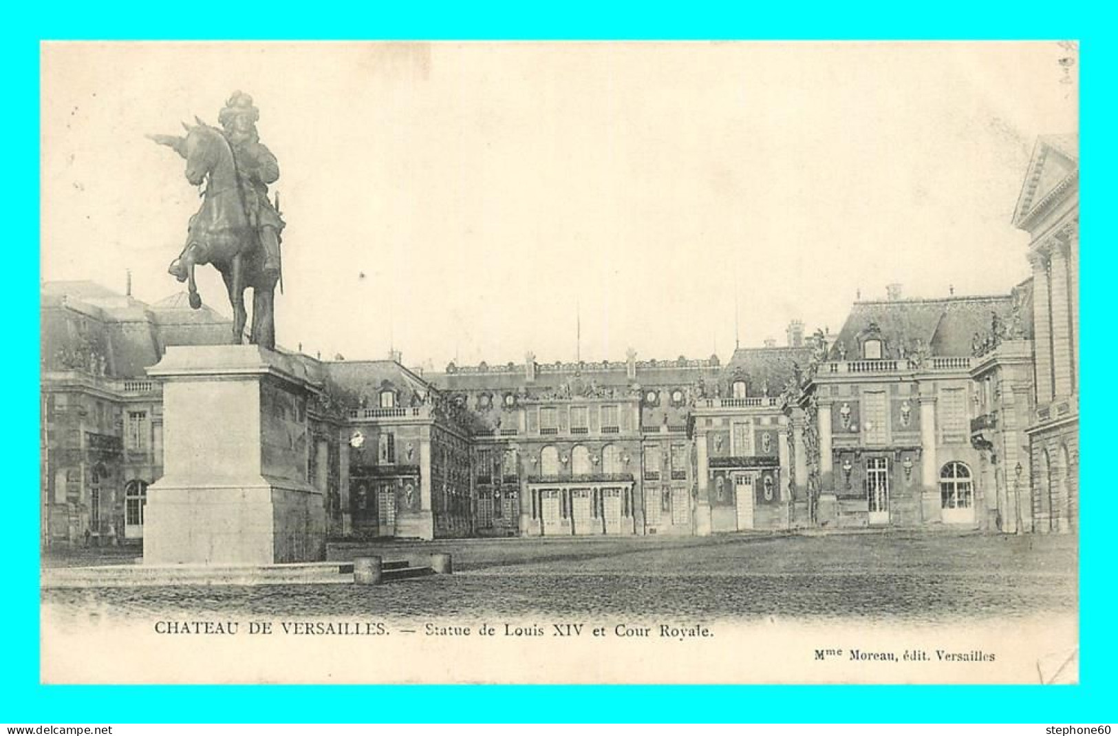 A859 / 631 78 - Chateau De Versailles Statue De Louis XIV Et Cour Royale - Versailles (Schloß)