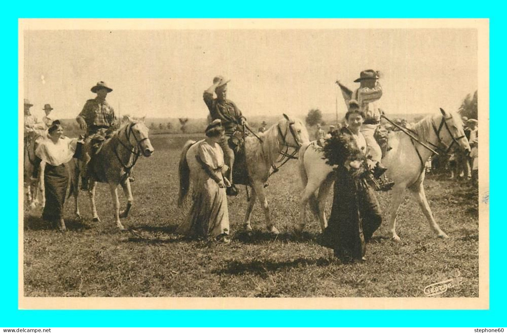 A863 / 351 13 - Gardians De Camargues Et Provencales Dans Les Prairies Du Mas Du Juje - Sonstige & Ohne Zuordnung