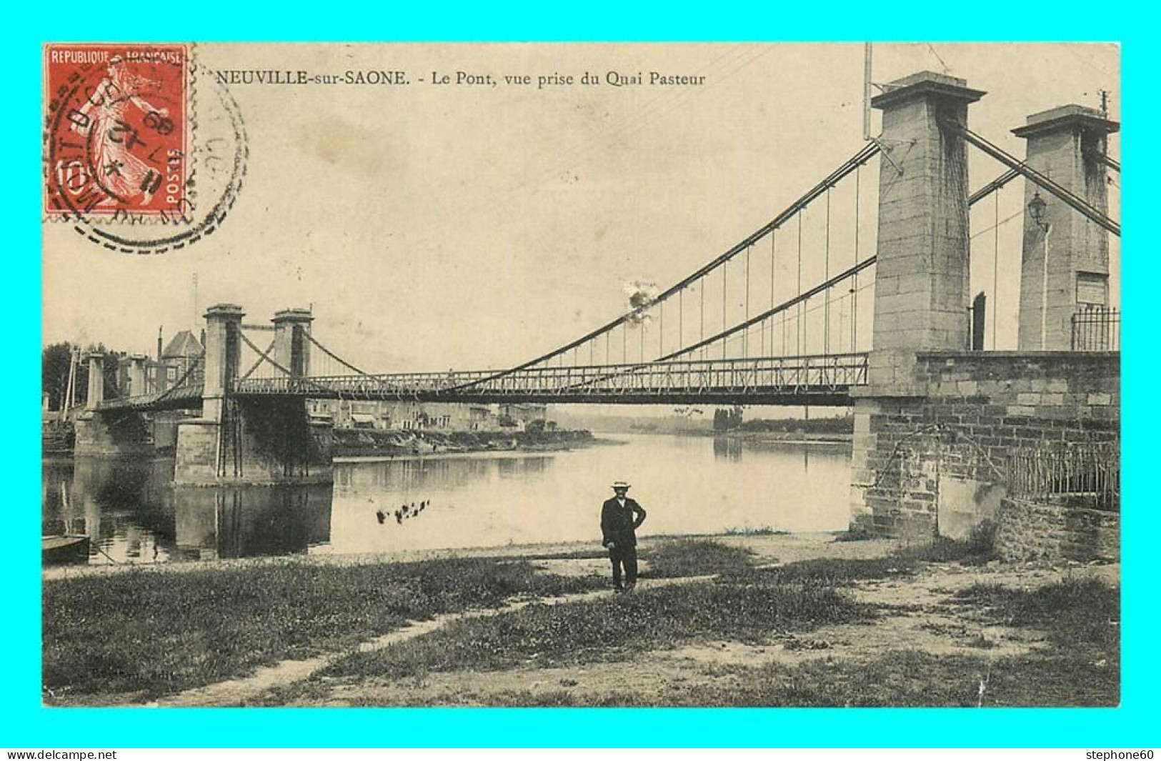 A863 / 045 69 - NEUVILLE SUR SAONE Pont Vue Prise Du Quai Pasteur - Neuville Sur Saone