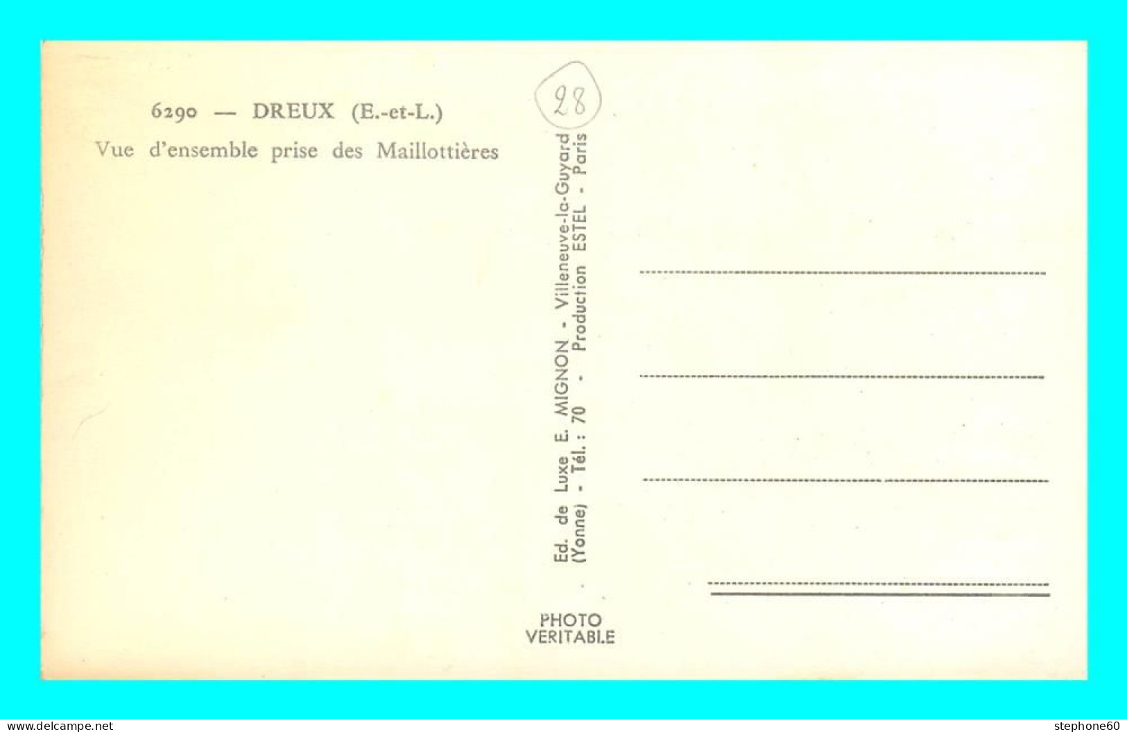 A860 / 147 28 - DREUX Vue D'ensemble Prise Des Maillottieres - Dreux