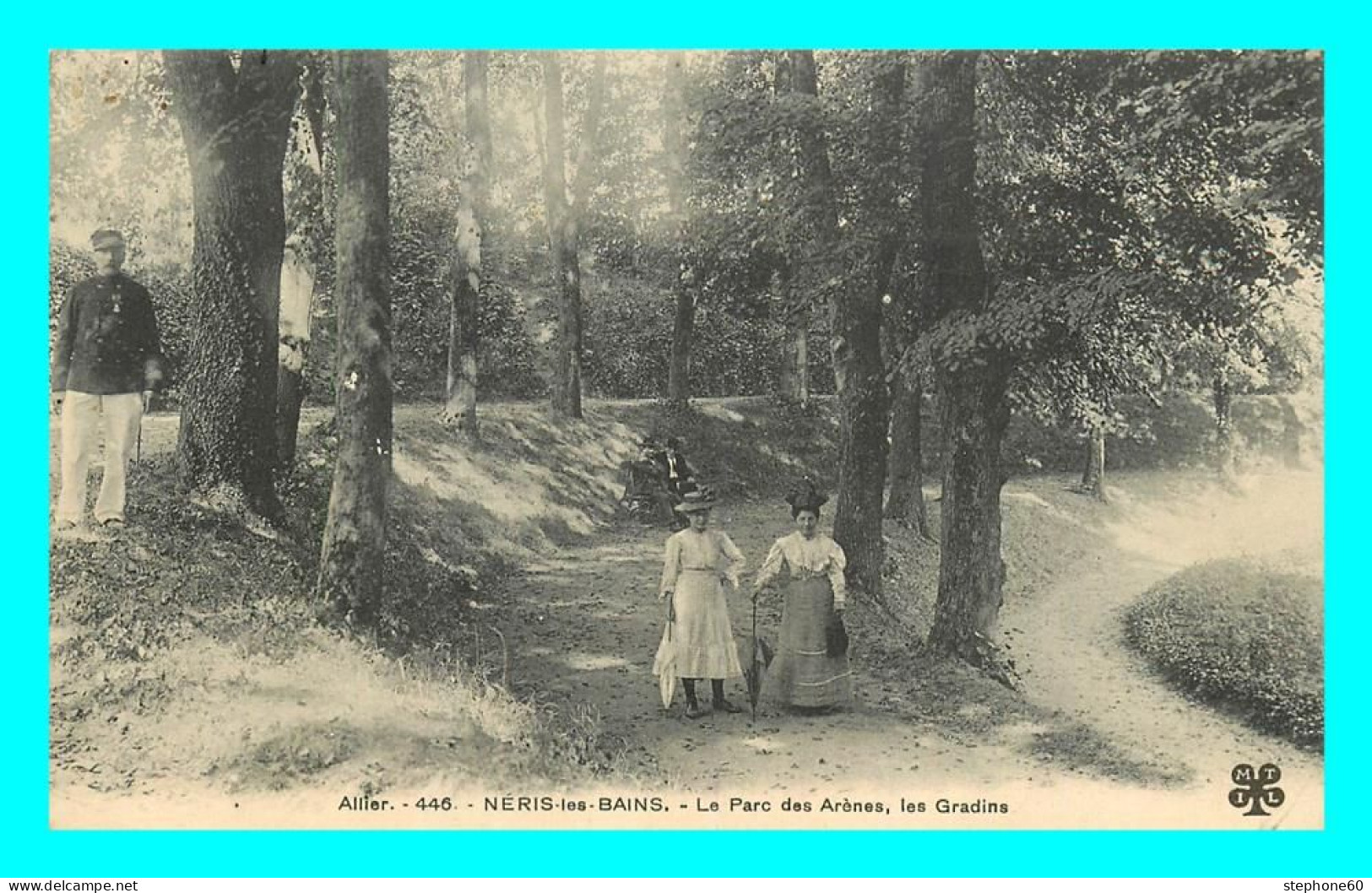 A858 / 115 03 - NERIS LES BAINS Le Parc Des Arenes Les Gradins - Neris Les Bains