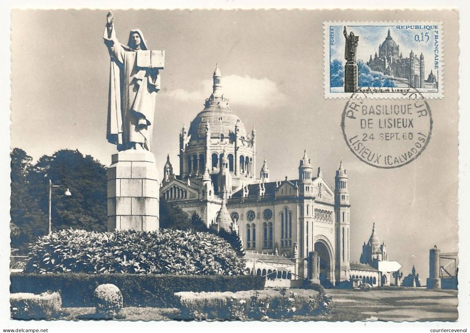 FRANCE - Carte Maximum - 0,15 Basilique De Lisieux - Lisieux (Calvados) - 24 Sept 1960 - 1970-1979