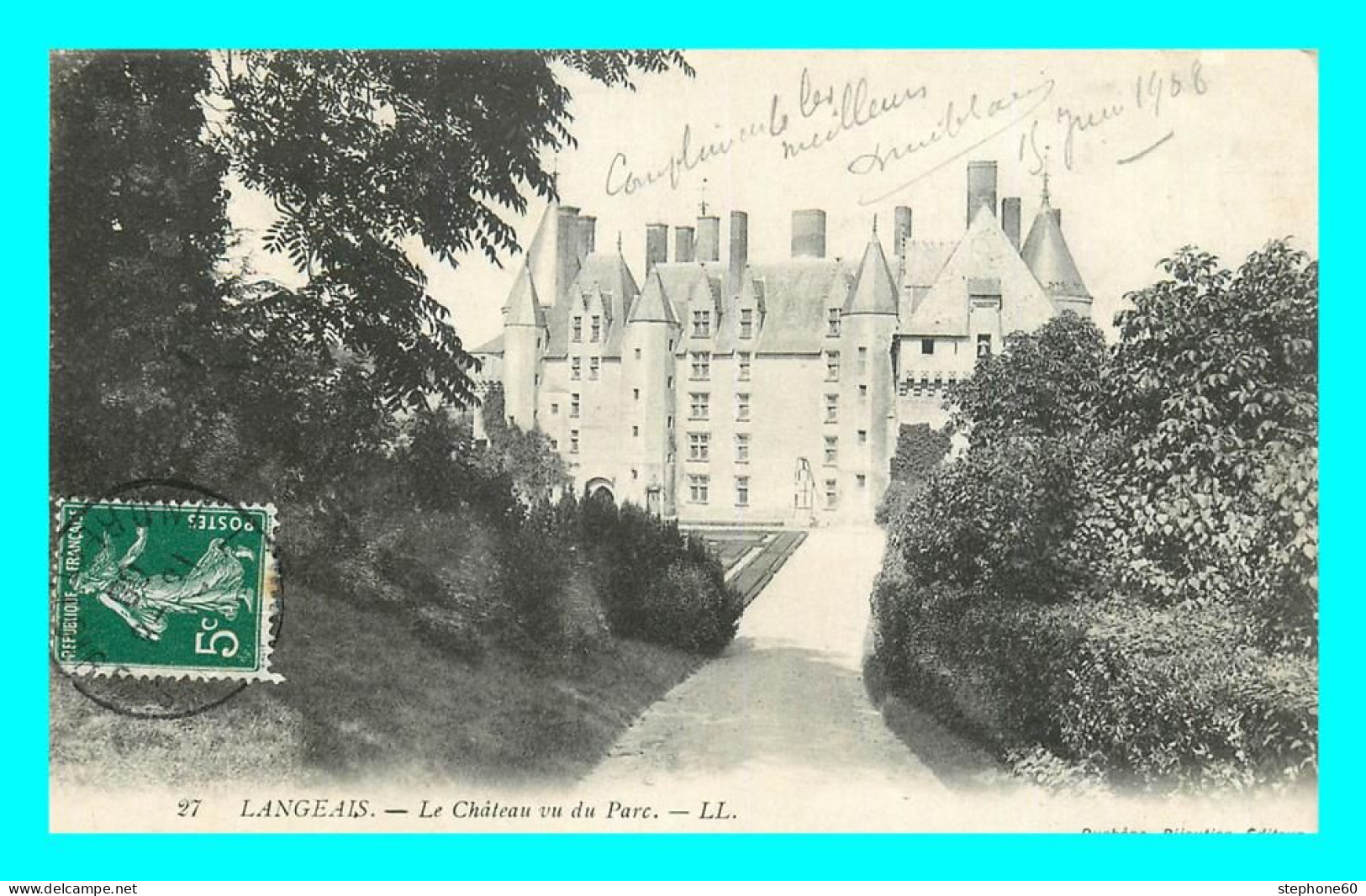 A859 / 127 37 - LANGEAIS Chateau Vu Du Parc - Langeais