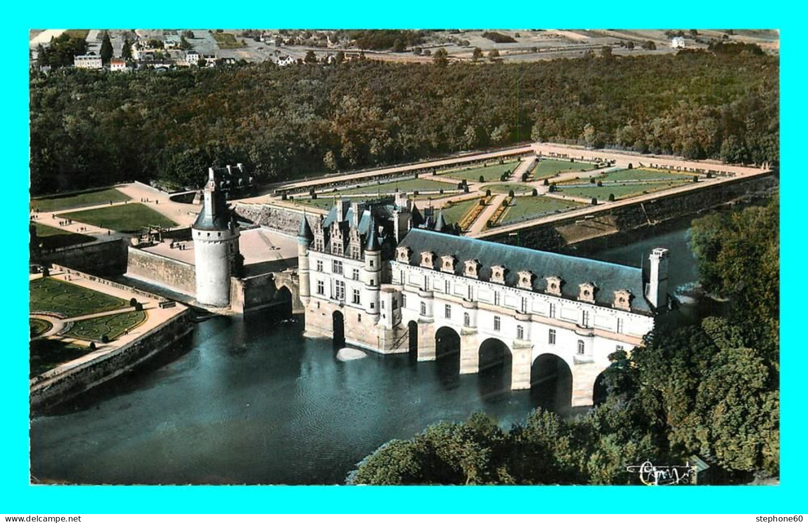 A859 / 133 37 - CHENONCEAUX Chateau Et Ses Jardins Vue Aérienne - Chenonceaux