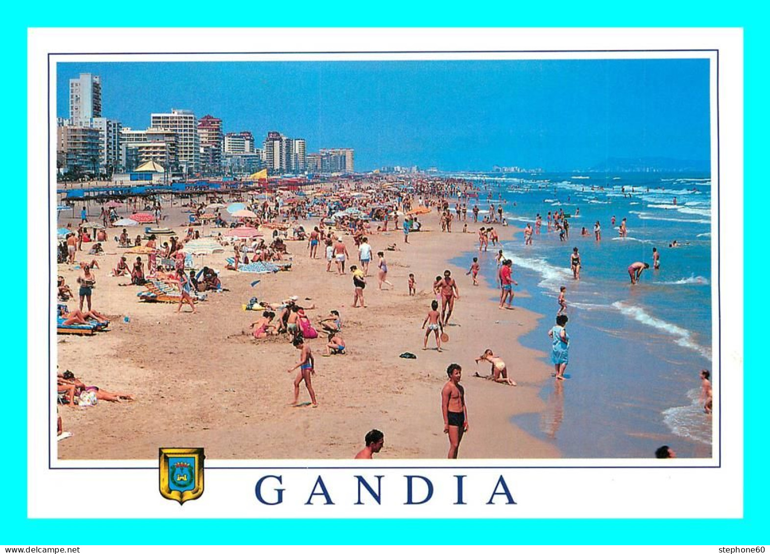 A857 / 187 Espagne VALENCIA Gandia Vue Générale De La Plage - Valencia