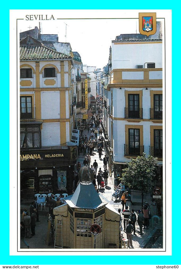 A857 / 685 Espagne SEVILLA Cloche Et Rue Sierpes ( Vignette Timbre ) - Sevilla