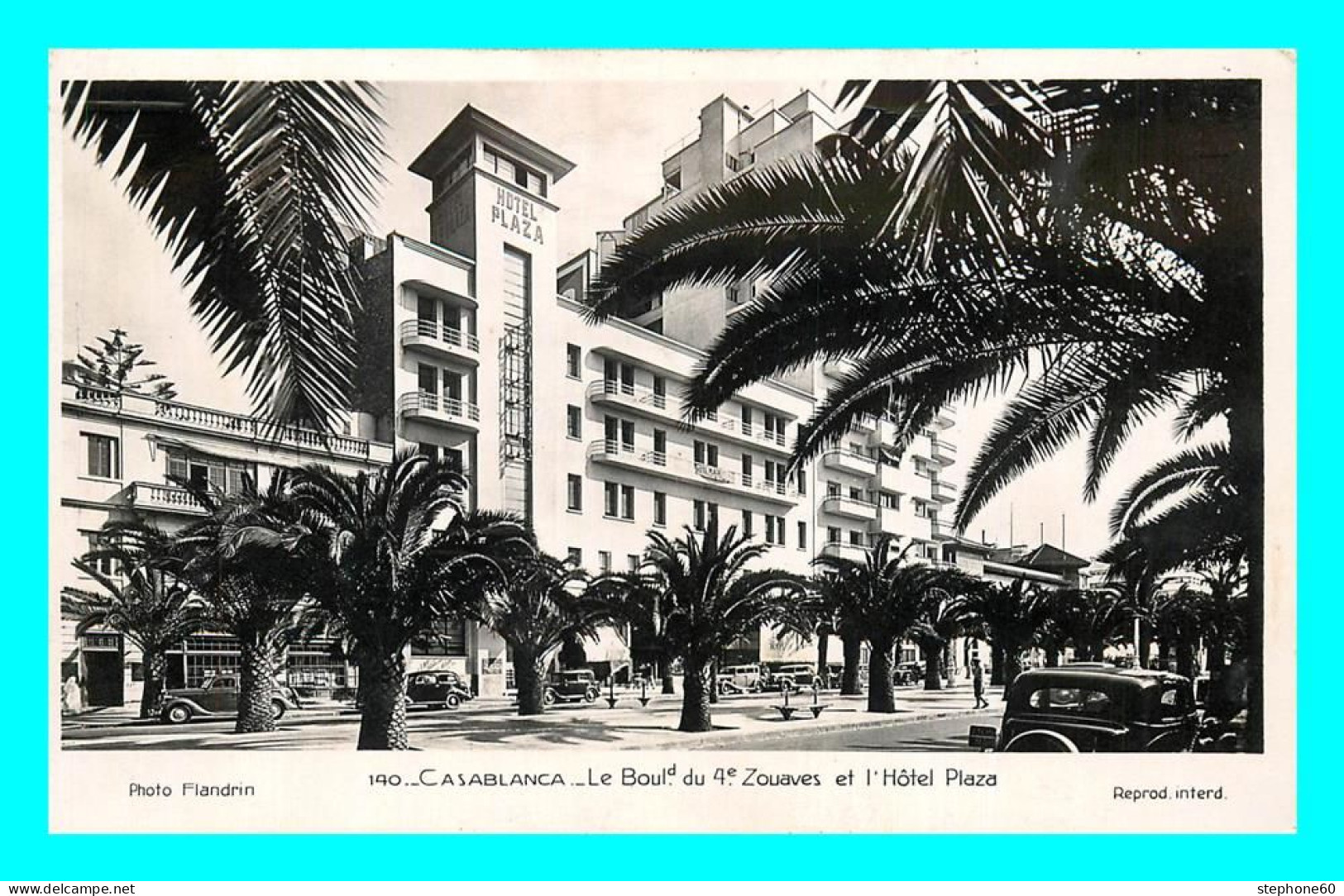 A858 / 543 Maroc CASABLANCA Le Boulevard Du 4e Zouaves Et Hotel Plaza - Casablanca