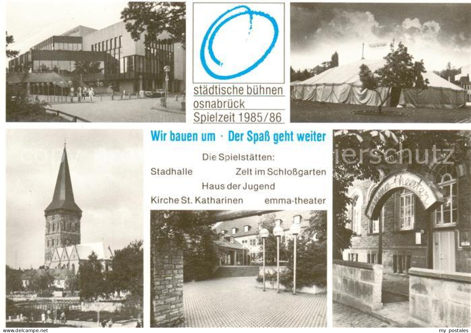 73669144 Osnabrueck Staedtische Buehnen Spielzeit 1985/86 Stadthalle Zelt Schlos - Osnabrueck