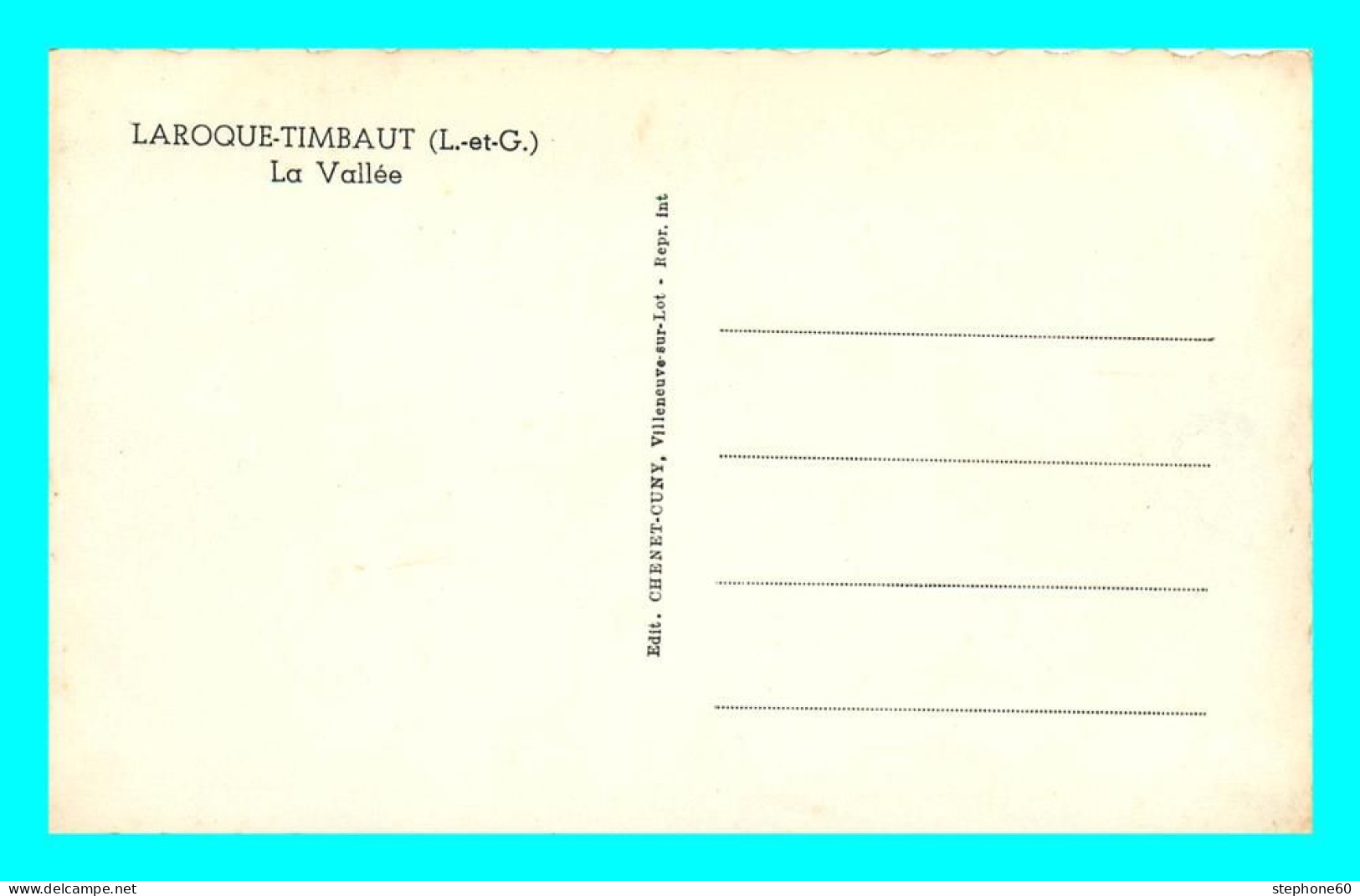 A858 / 281 47 - LAROQUE TIMBAUT La Vallée - Other & Unclassified