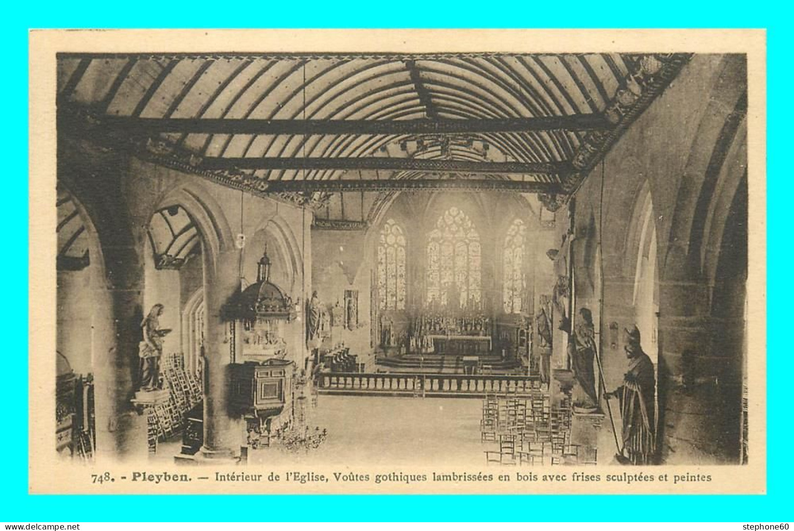 A859 / 517 29 - PLEYBEN Intérieur De L'Eglise Voutes Gothiques - Pleyben