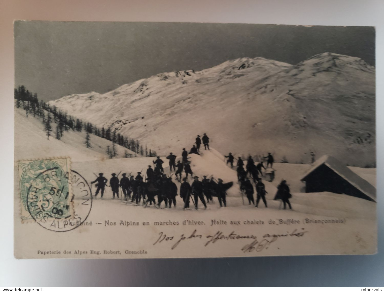 Nos Alpins En Marche D'hiver - Halte Aux Chalets De Buffere (en L'etat Se Decolle) - Sonstige & Ohne Zuordnung