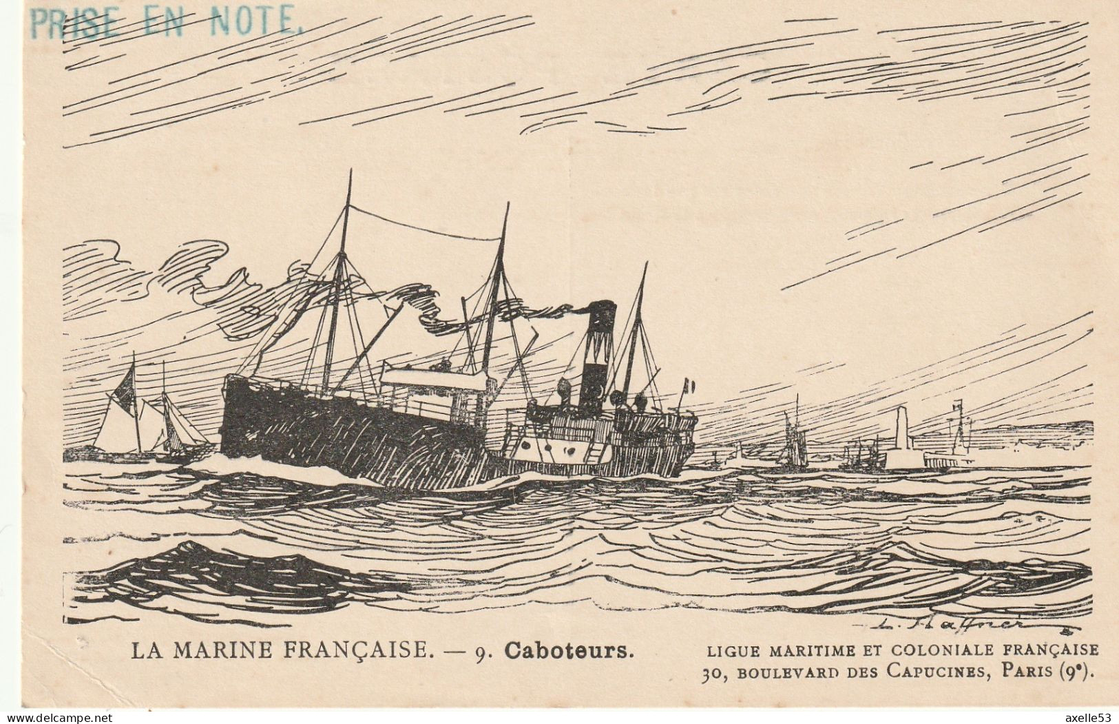 Ligue Maritime Et Coloniale Française  (10303) La Marine Française. 9. Caboteurs - Verzamelingen & Kavels