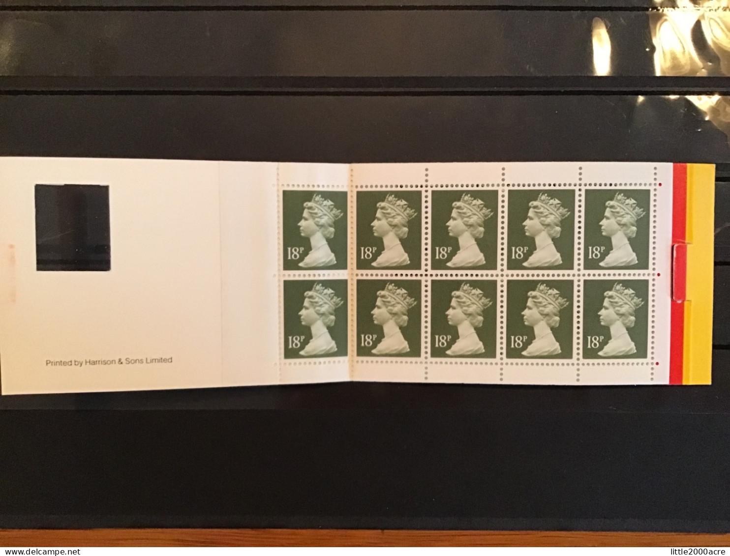 GB 1988 10 18p Stamps Barcode Booklet £1.80 MNH SG GO1 D Square Tab - Cuadernillos