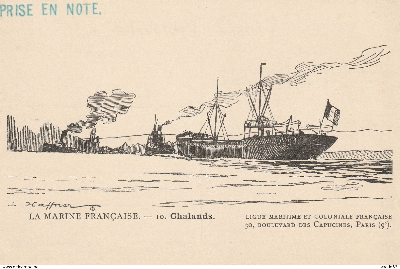 Ligue Maritime Et Coloniale Française  (10304) La Marine Française. 10. Chalands - Collezioni E Lotti