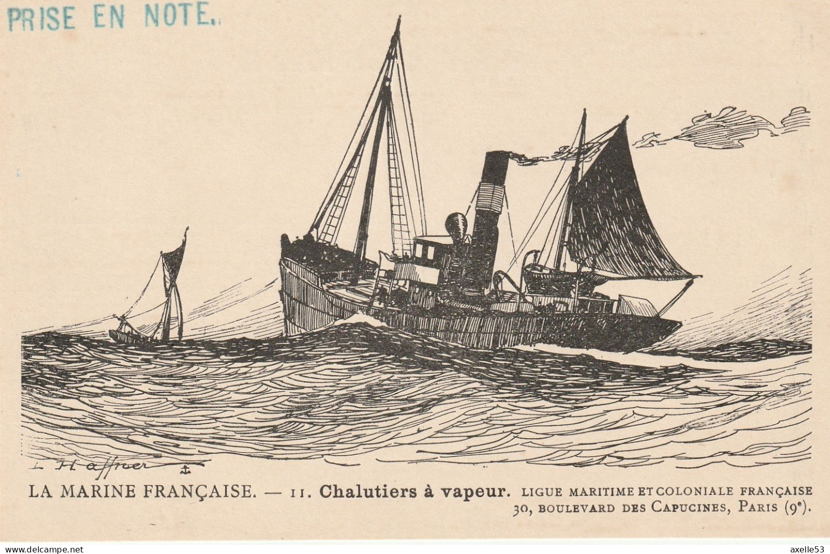 Ligue Maritime Et Coloniale Française  (10305) La Marine Française. 11. Chalutiers à Vapeur - Collections & Lots