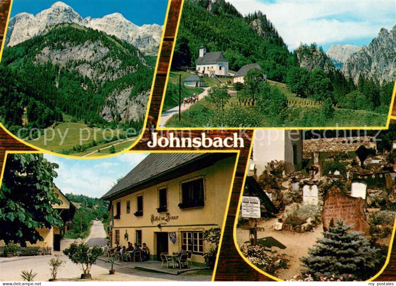 73668775 Johnsbach Steiermark Panorama Kirche Gasthof Zum Donner Friedhof Johnsb - Sonstige & Ohne Zuordnung