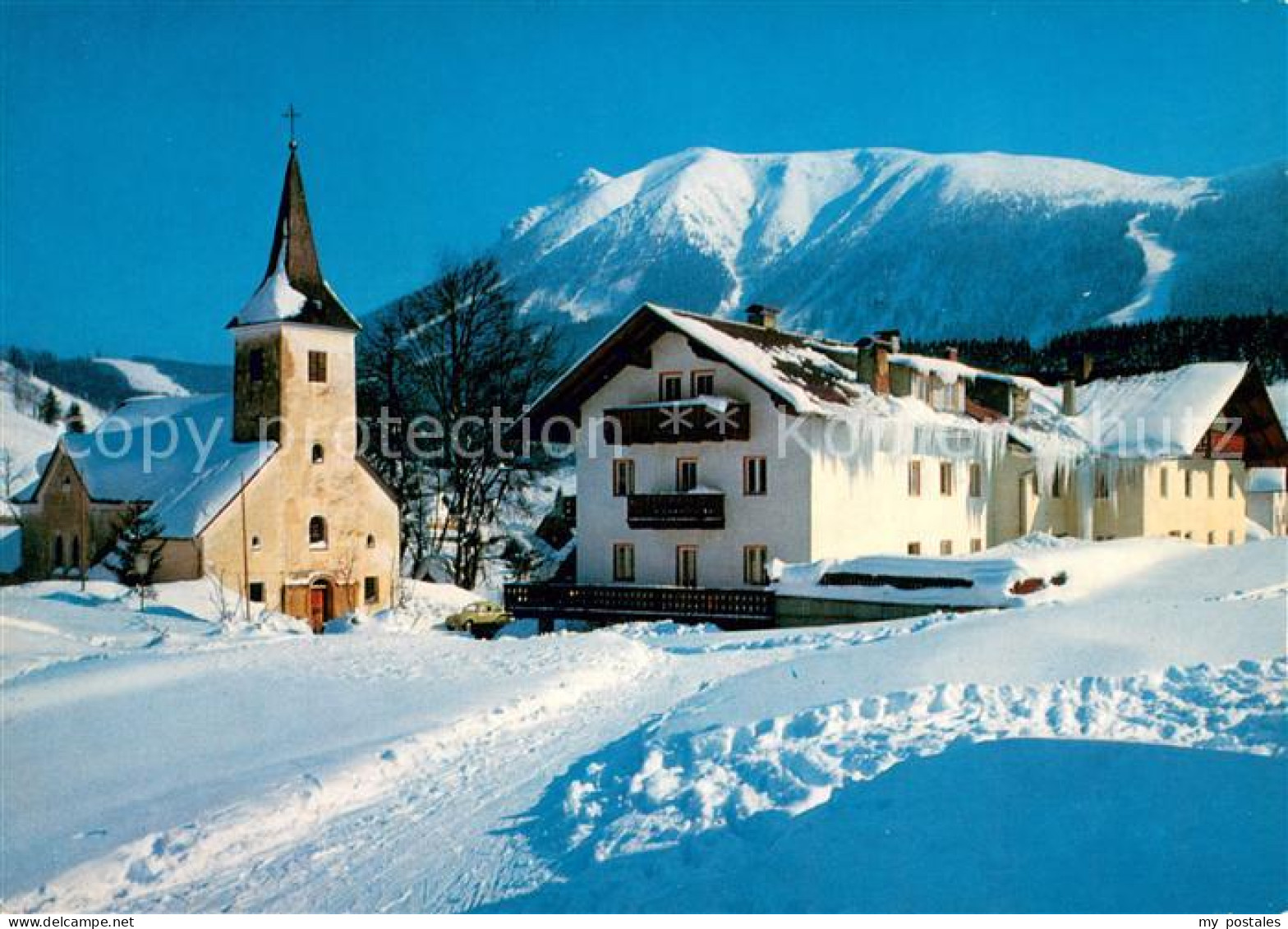 73668765 Lackenhof Gaming Wintermotiv Mit Kirche Lackenhof Gaming - Sonstige & Ohne Zuordnung