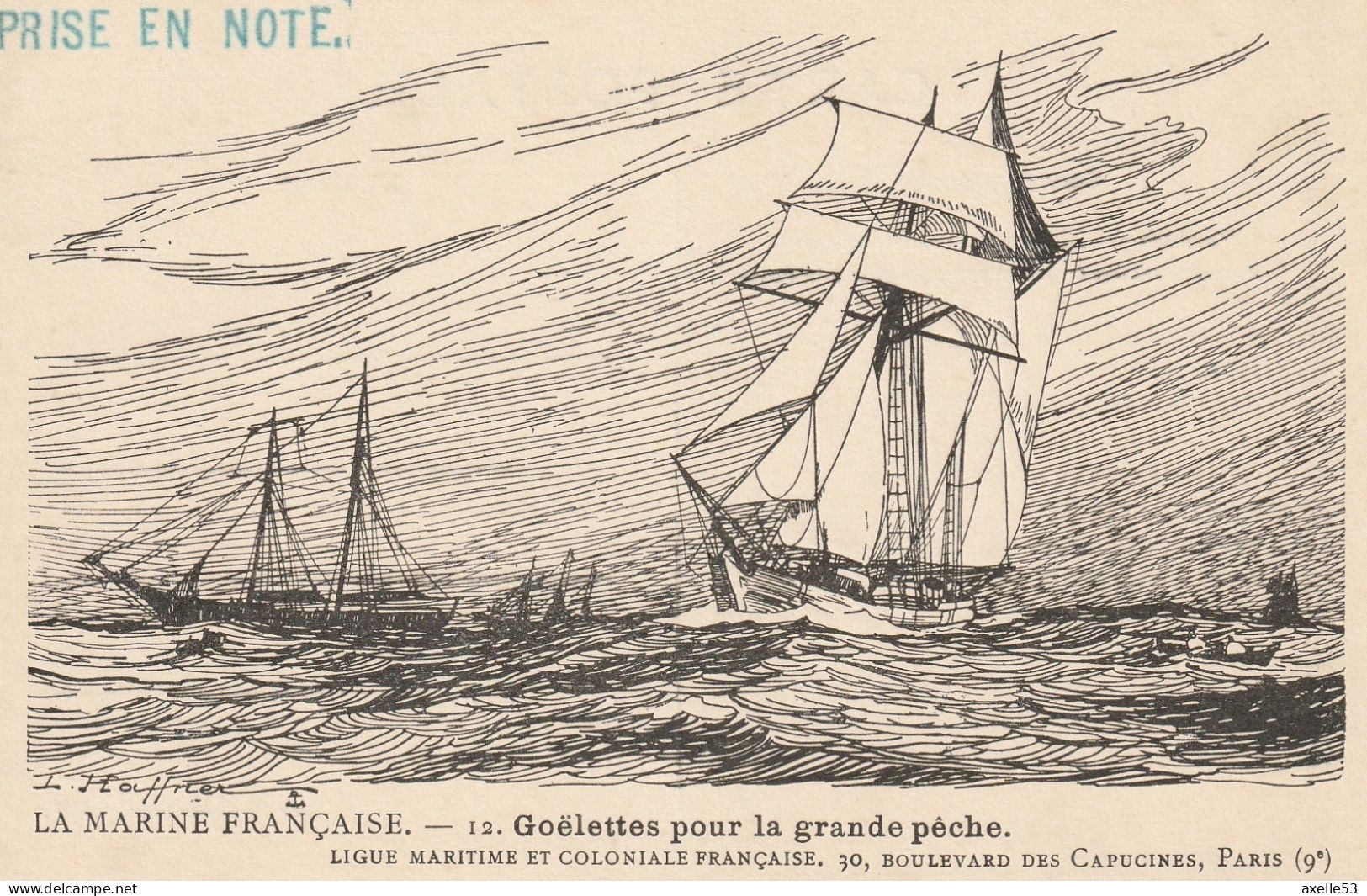 Ligue Maritime Et Coloniale Française  (10306) La Marine Française. 12. Goëlettes Pour La Grande Pêche - Verzamelingen & Kavels