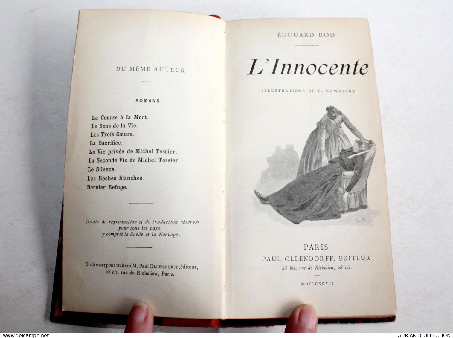 L'INNOCENTE Par EDOUARD ROD, ILLUSTRATION De L. KOWALSKY 1897 OLLENDORFF EDITEUR / ANCIEN LIVRE XIXe SIECLE (2204.34) - 1801-1900