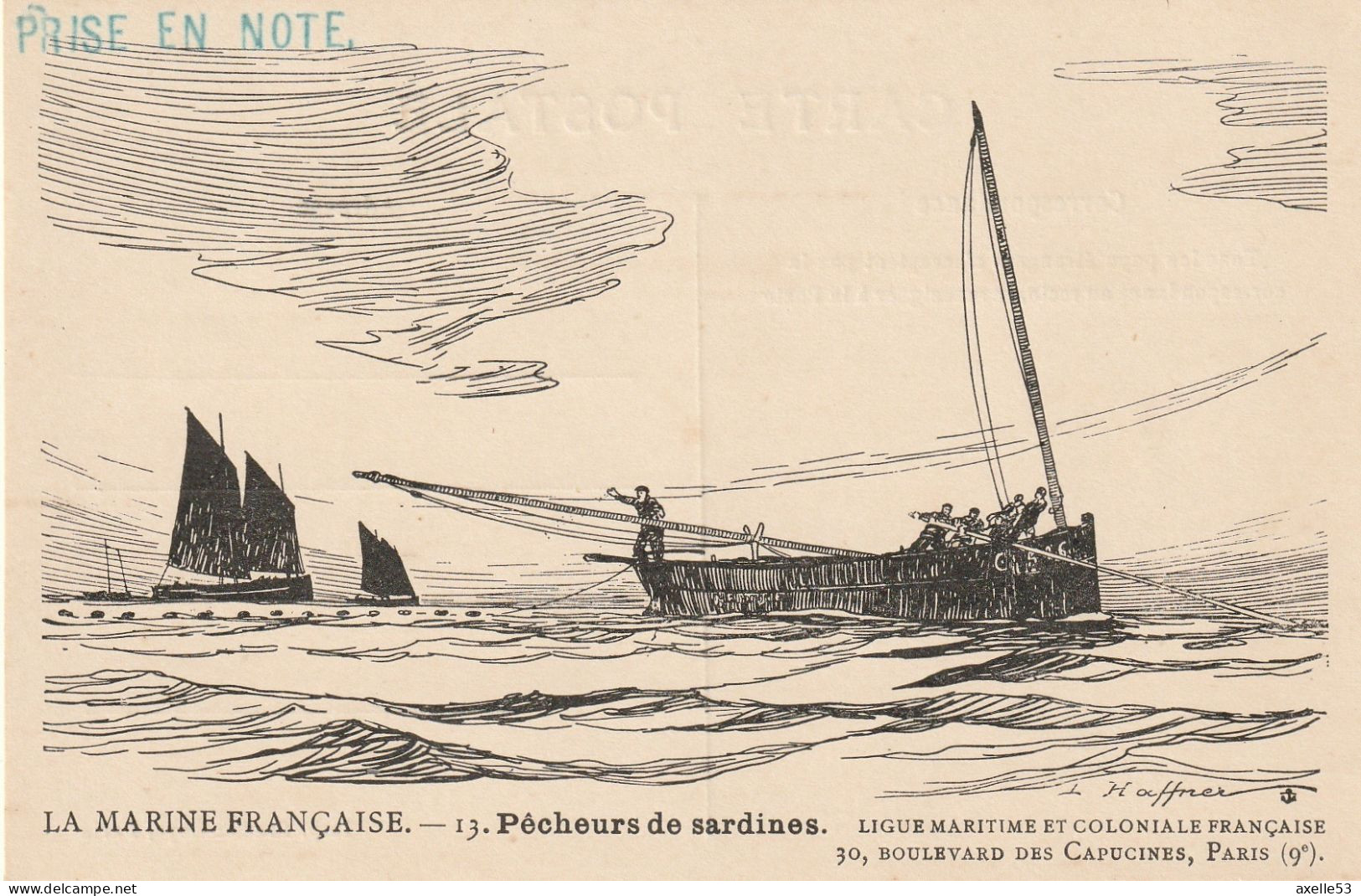 Ligue Maritime Et Coloniale Française  (10307) La Marine Française. 13. Pêcheurs De Sardines - Collections & Lots