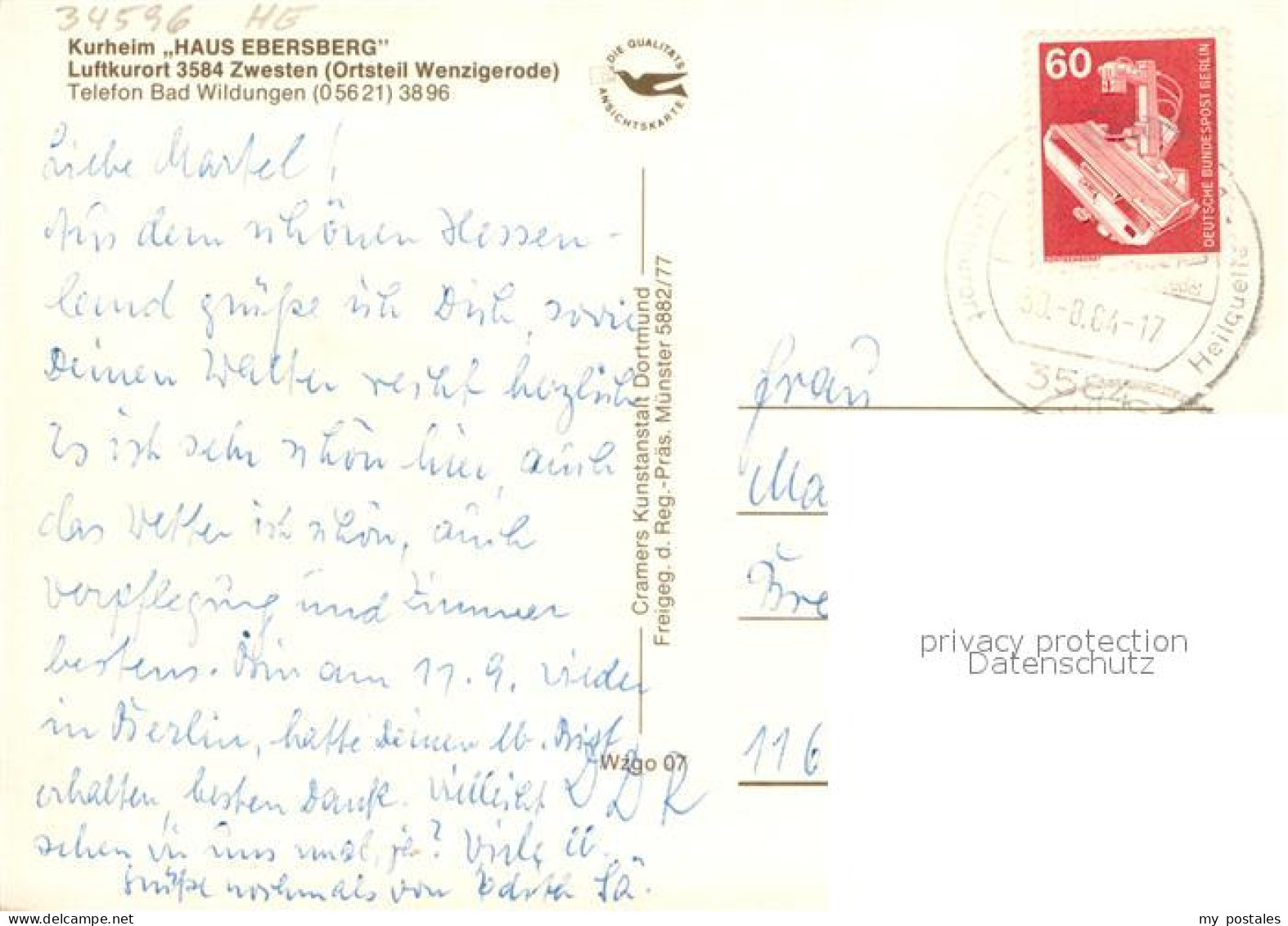 73668610 Bad Zwesten Kurheim Haus Ebersberg Fliegeraufnahme Bad Zwesten - Bad Zwesten