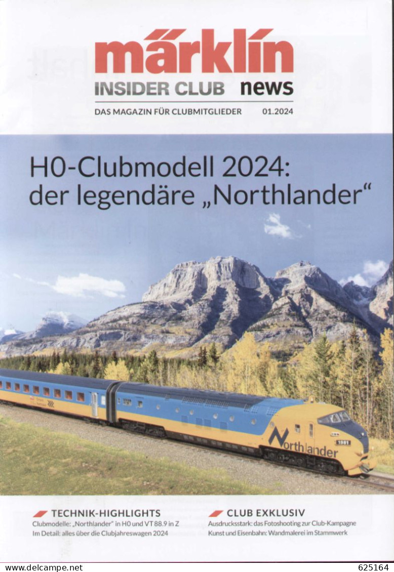 Catalogue-revue MÄRKLIN 2024 .01 Insider Club News -  HO Northlander - Alemania