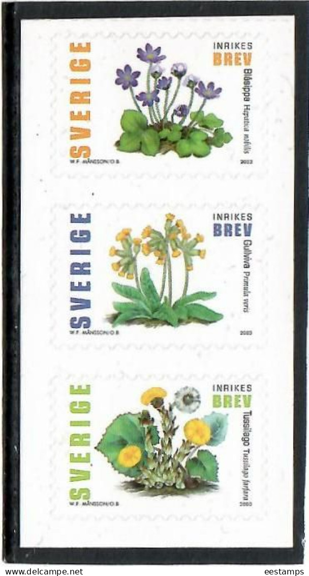 Sweden 2003 . Flowers Self-Adhesive. 3v. - Unused Stamps
