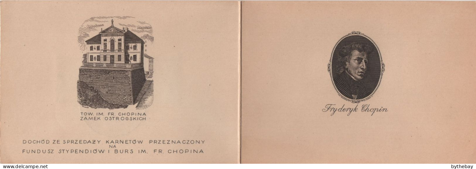 Poland 1955 Souvenir Card With Sc 666-667 Chopin Int'l Piano Competition Slania - Lettres & Documents