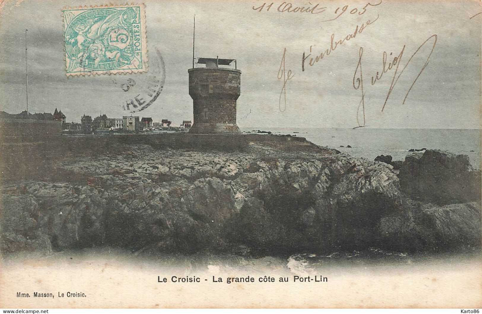 Le Croisic * 1905 * La Grande Côte Au Port Lin * Moulin à Vent Molen ? - Le Croisic