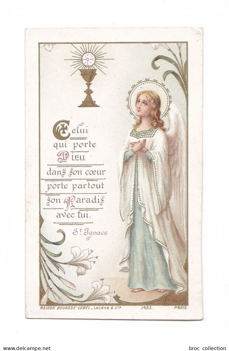 Orléans, 1re Communion De Marcelle Chevallet, 1909, Ange, Cit. Saint Ignace, Bouasse-Lebel - Lecène & Cie 1433 - Andachtsbilder