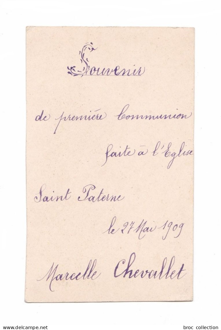 Orléans, 1re Communion De Marcelle Chevallet, 1909, Ange, Cit. Saint Ignace, Bouasse-Lebel - Lecène & Cie 1433 - Imágenes Religiosas