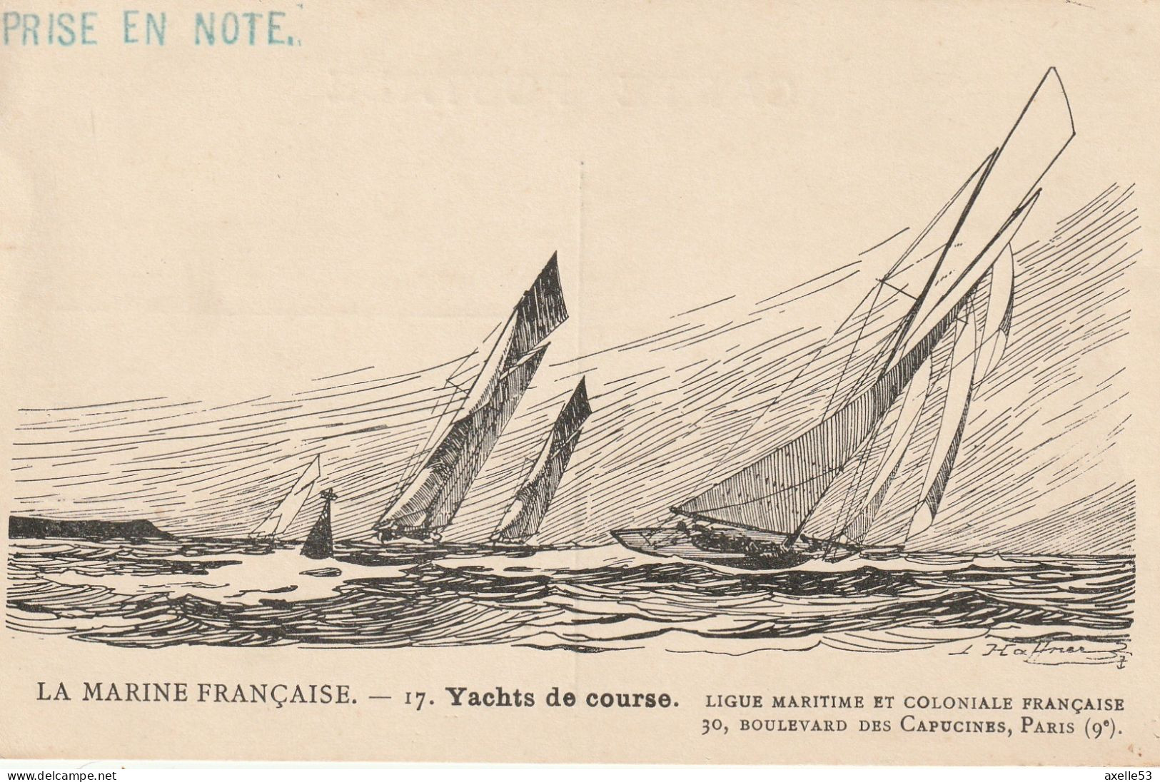 Ligue Maritime Et Coloniale Française  (10311) La Marine Française. 17. Yachts De Course - Verzamelingen & Kavels