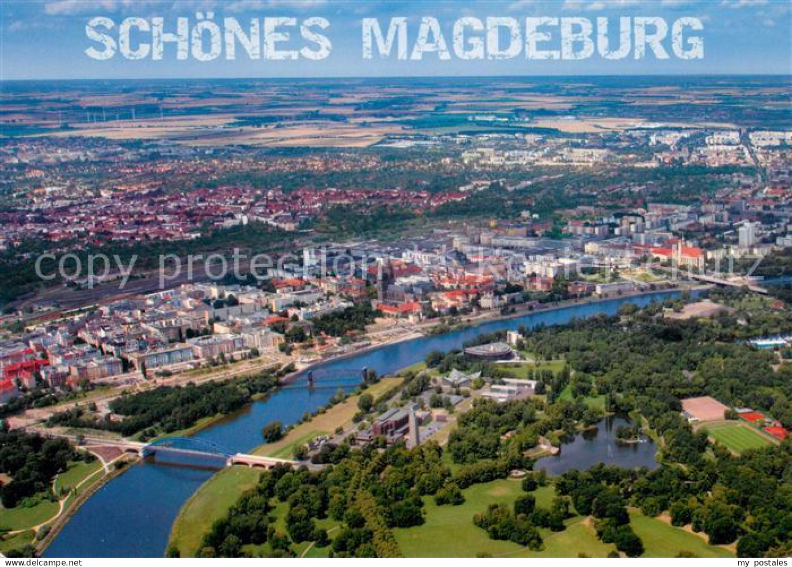 73668162 Magdeburg Elbe Fliegeraufnahme  - Magdeburg