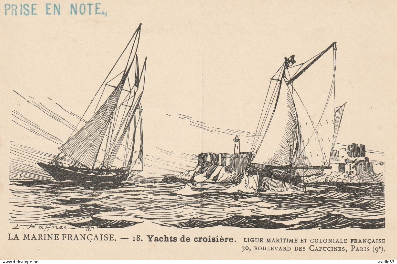 Ligue Maritime Et Coloniale Française  (10312) La Marine Française. 18. Yachts De Croisière - Colecciones Y Lotes