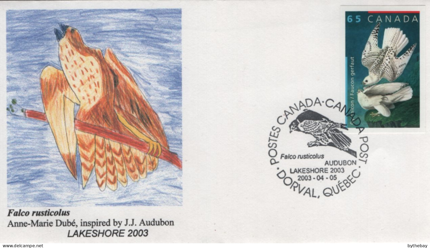 Canada 2003 Cover Sc 1983 65c Gyrfalcon Commemorative Cancel - Briefe U. Dokumente