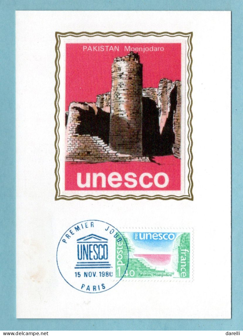 Carte Maximum 1980 - Unesco 1980 - YT 61 Pakistan Moenjodaro - Paris - 1980-1989