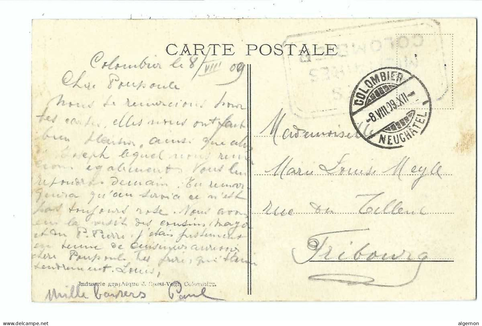 32465 - Armée Suisse La Vie N'est Pas Toujours Rose Au Service Nouveau Déboire  + Cachet Colombier 1899 - Colombier