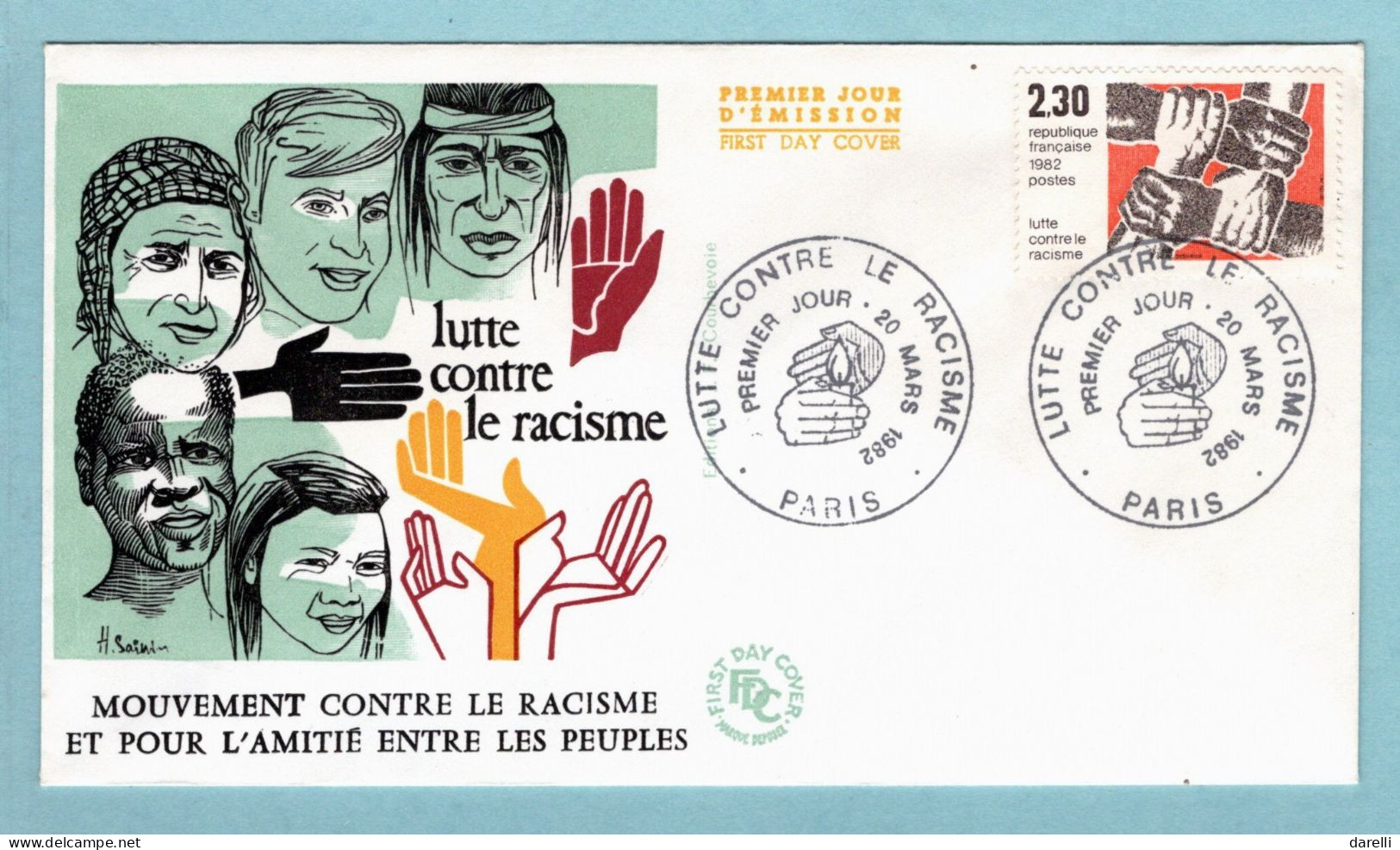 FDC France 1982 - Lutte Contre Le Racisme - YT 2204 - 75 Paris - 1980-1989