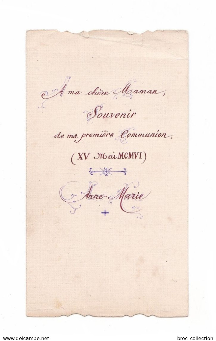 1re Communion 1906, Calligraphie, Lettrines, éd. Bouasse Jeune 994, Cit. P. Eymard - Imágenes Religiosas