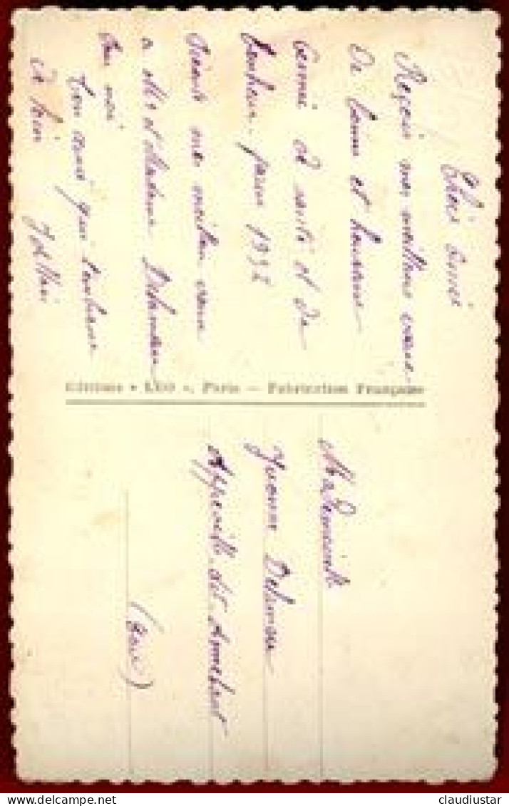 ** CARTE  BONNE  ANNEE  1937  -  COUPLE  -  TREFLE  PORTE - BONHEUR ** - New Year