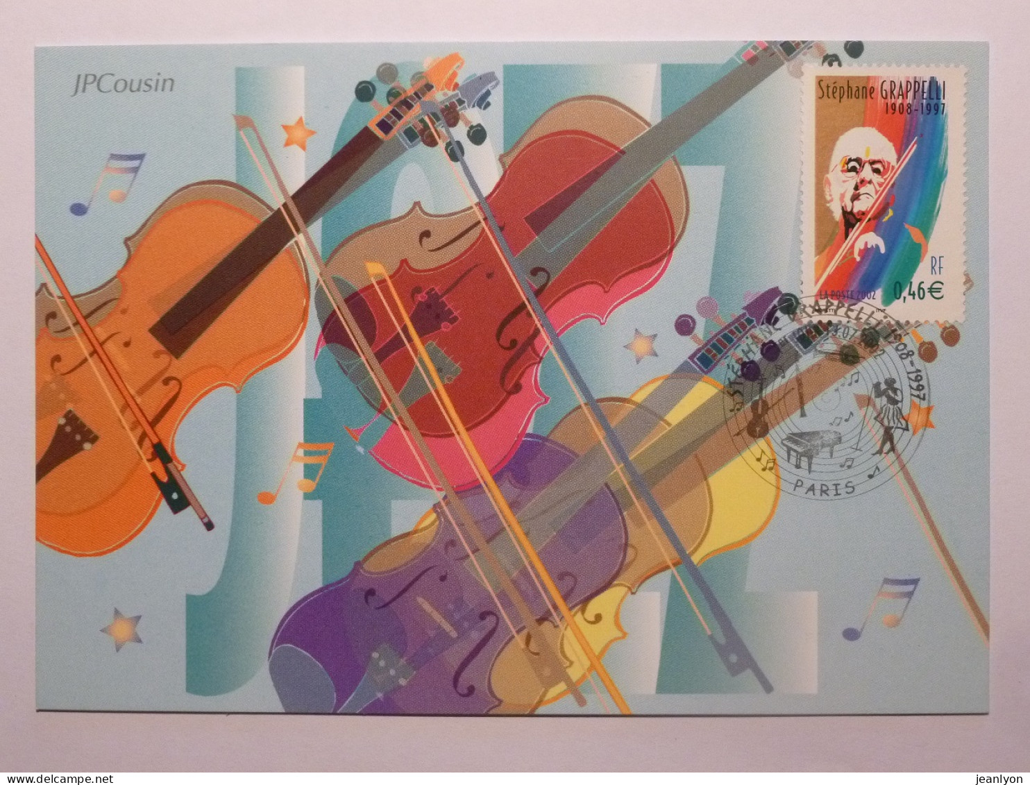 JAZZ - Stéphane GRAPPELLI - Violon / Instrument Musique - Carte Philatélique 1er Jour Timbre - Music And Musicians