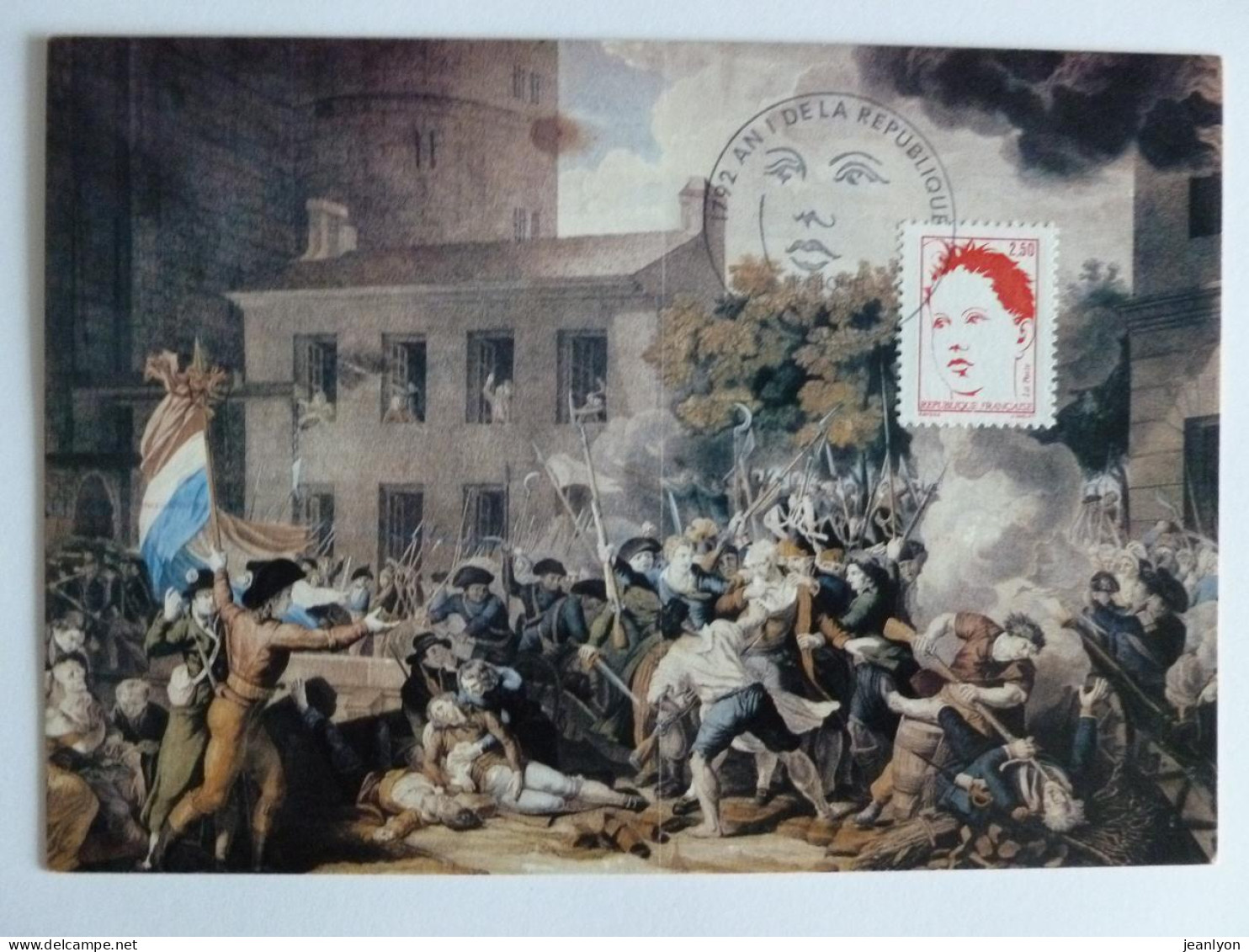REVOLUTION FRANCAISE - PRISE DE LA BASTILLE - Carte Philatélique 1er Jour Timbre Bicentenaire De La République - Altre Guerre