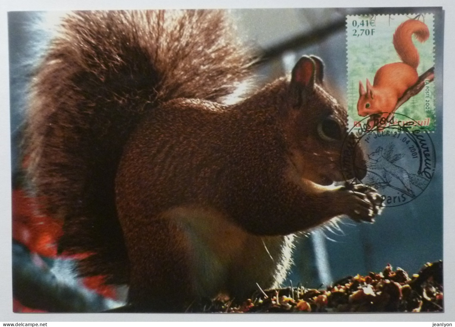 ECUREUIL - Animaux Des Bois - Carte Philatélique 1er Jour Timbre - Autres & Non Classés