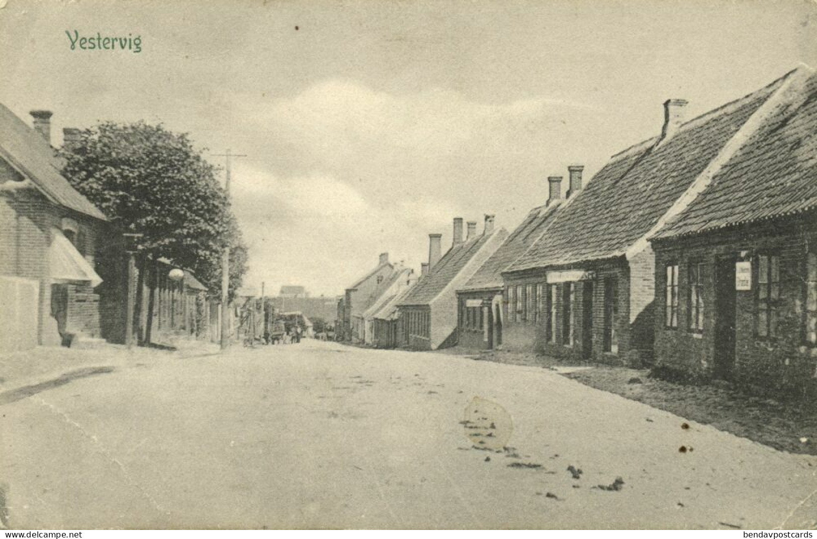 Denmark, VESTERVIG, Street Scene (1910s) Postcard - Denemarken