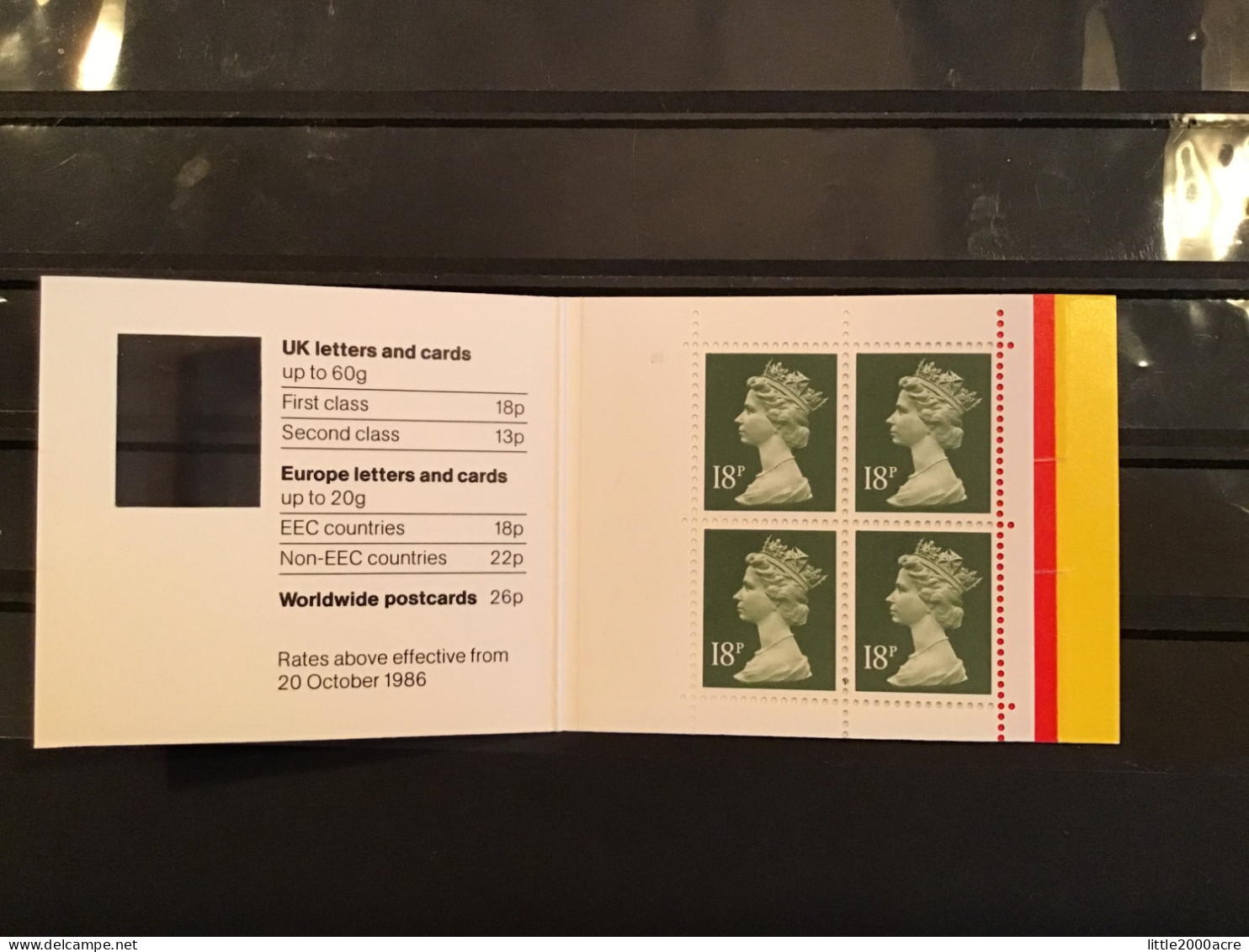 GB 1987 72p Barcode Booklet Complete Square Tab SG GC1 B - Carnets