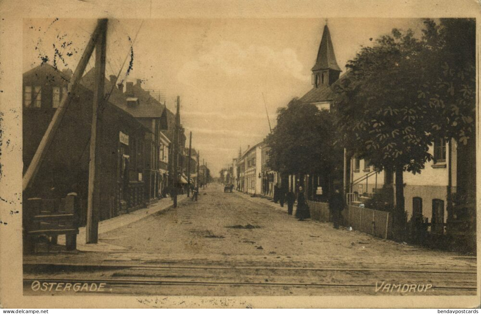 Denmark, VAMDRUP, Østergade (1916) Postcard - Danemark