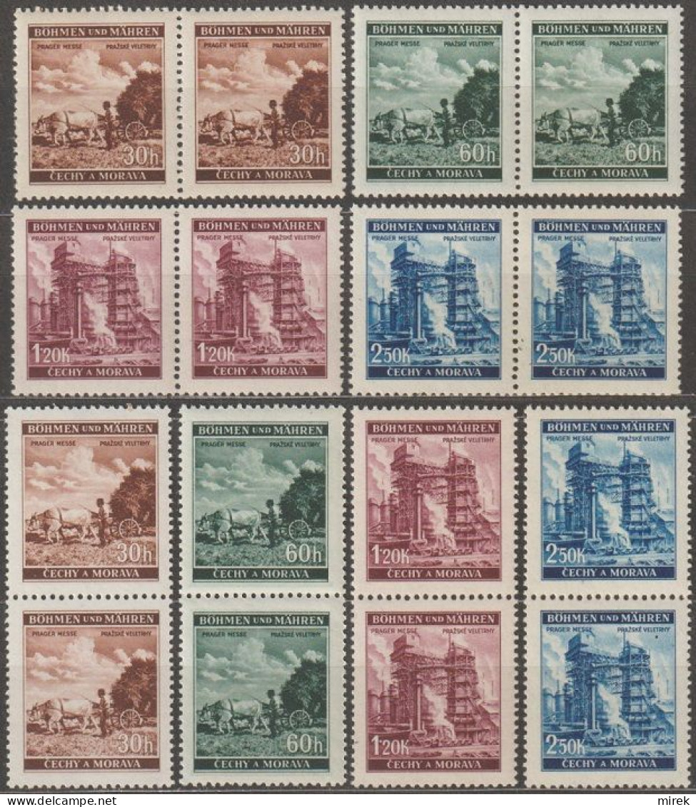 05/ Pof. 64-67, Complete Pairs - Unused Stamps