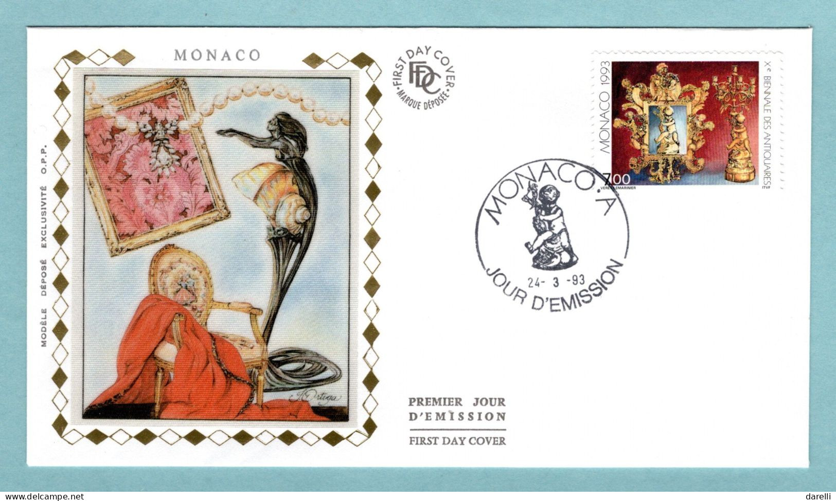 FDC Monaco 1993 - Biennale Des Antiquaires - YT 1874 - FDC